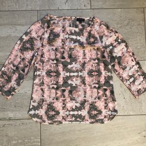 The Limited pink/grey blouse